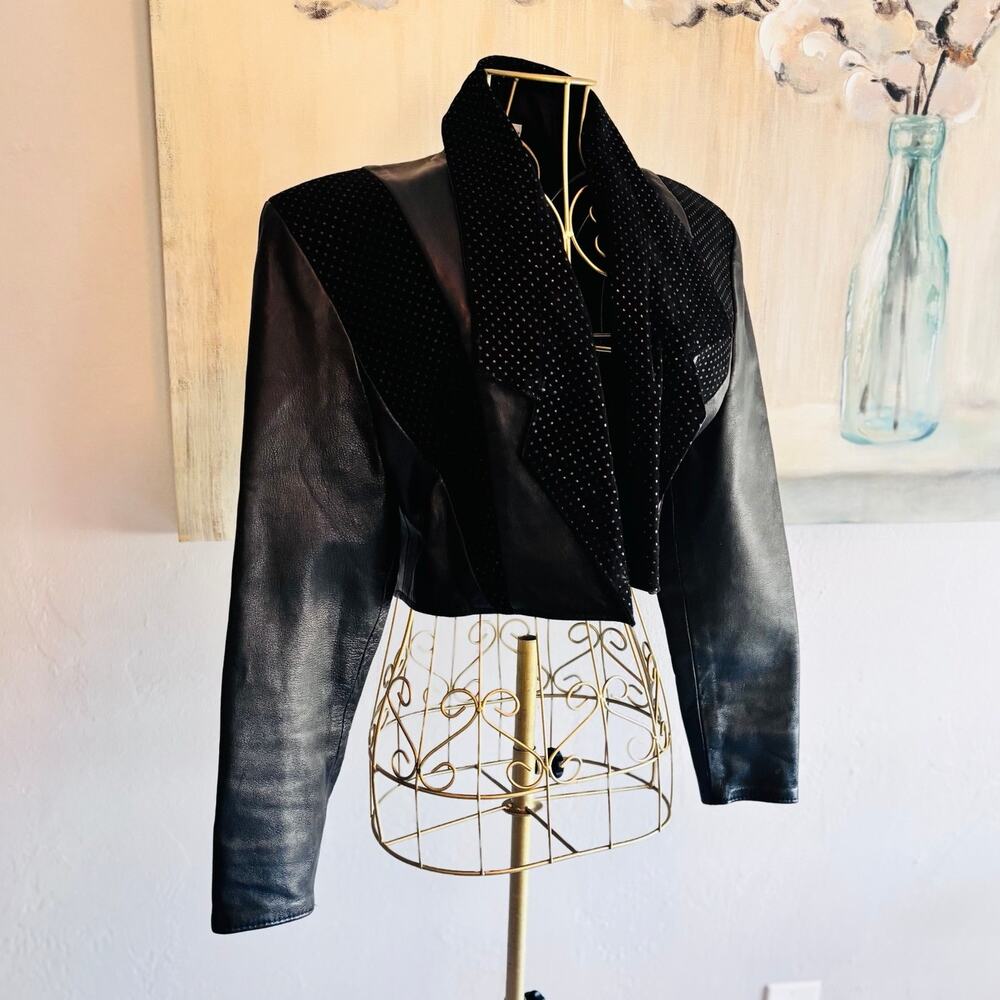 Vintage Jacques Sac Cropped Leather Jacket